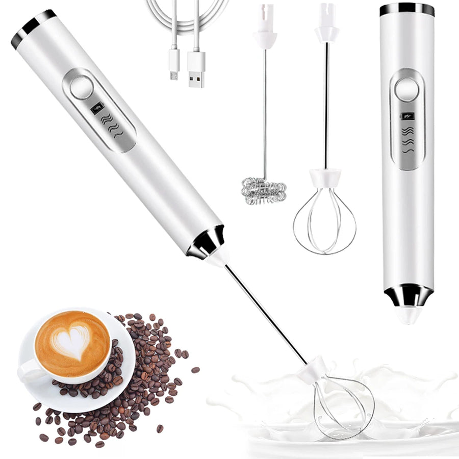 Premium Electric Handheld Milk Frother and Egg Blender for Perfect Coffee, Matcha, and Cappuccino Creations